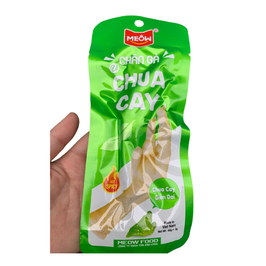 Chân gà Meow chua cay 40g 0